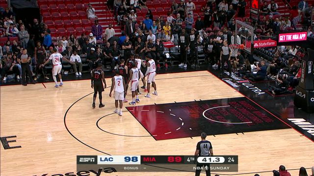 【2024年02月05日 快船vs热火集锦】最后时刻为球队续命 巴特勒关键时刻三分精准制导