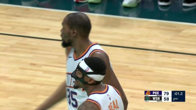 【2024年02月05日 太阳vs奇才集锦】这么长的手臂你看不见吗？杜兰特遮天大帽扇飞奥莫鲁伊