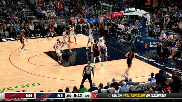 【2024年02月05日 猛龙vs雷霆集锦】我的地盘我做主！巴恩斯遮天大帽摁下肯里奇-威廉斯