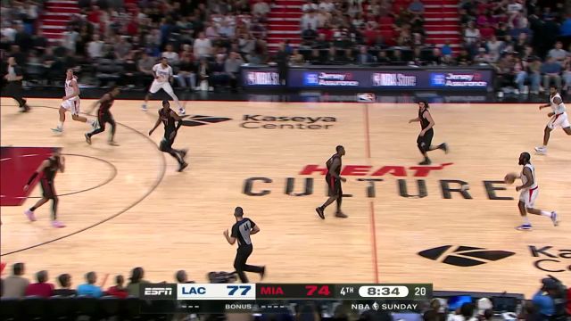 【2024年02月05日 快船vs热火集锦】同样角度再来一记 乔治接球三分甩狙轻松打进