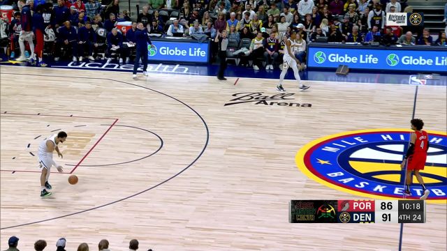 【2024年02月05日 开拓者vs掘金集锦】防守突然断电！沃特森与穆雷反击中飚中空位三分瞬间扩大分差