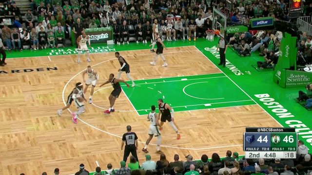 【2024年02月05日 灰熊vs凯尔特人集锦】一波流狂潮来袭！绿军眼看被追分展现强队底蕴 连续得分拉开分差