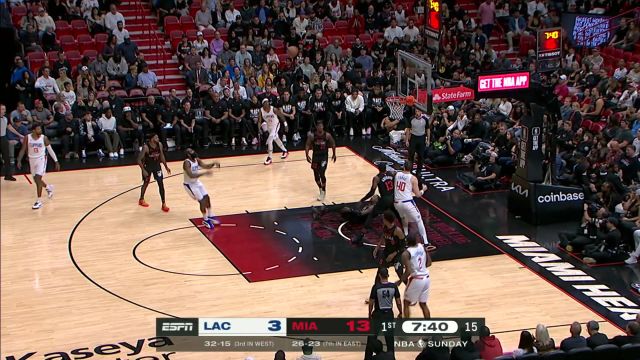 【2024年02月05日 快船vs热火集锦】晃得对手人仰马翻 哈登突破急停中投行云流水