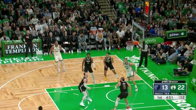 【2024年02月05日 灰熊vs凯尔特人集锦】得分轻轻松松！塔图姆二次进攻只杀内线 全力起飞轻松扣篮取分