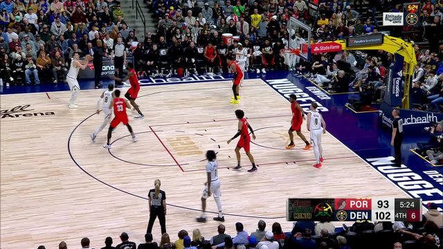 【2024年02月05日 开拓者vs掘金集锦】打出气势！沃特森补扣+准压哨三分燃爆主场