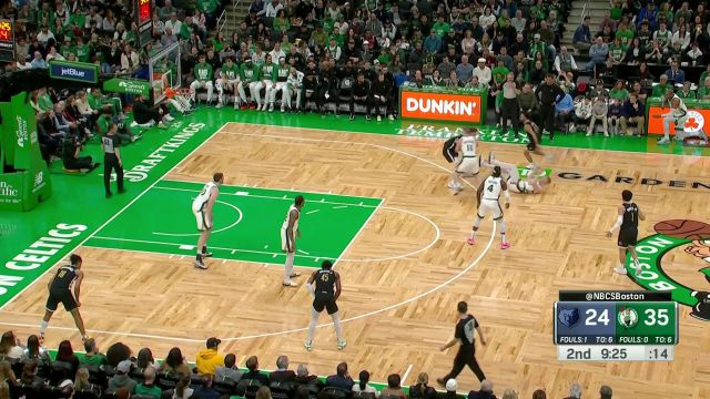 【2024年02月05日 灰熊vs凯尔特人集锦】针尖对麦芒！布里塞特空位三分稳稳把握 吉尔亚德借掩护三分予以还击