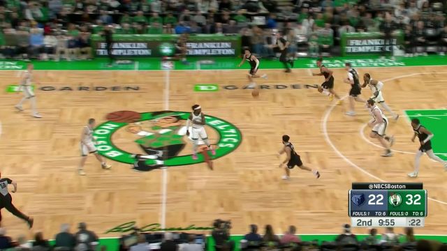 【2024年02月05日 灰熊vs凯尔特人集锦】得分轻轻松松！小皮蓬快下反击一马当先 节奏突破上空篮得手