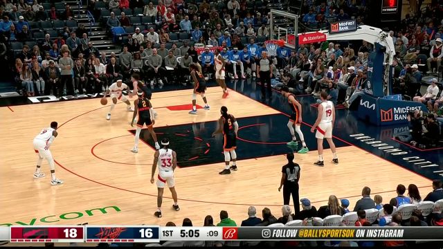 【2024年02月05日 猛龙vs雷霆集锦】机会把握住！ 巴雷斯空位接球三分手起刀落