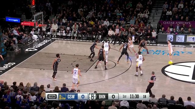 【2024年02月06日 勇士vs篮网集锦】第一攻轻松拿下 库里急停中距离稳稳命中
