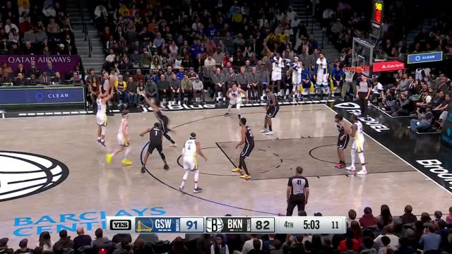 【2024年02月06日 勇士vs篮网集锦】恶意拉拽波杰姆斯基 克拉克斯顿被吹二级恶犯驱逐出场