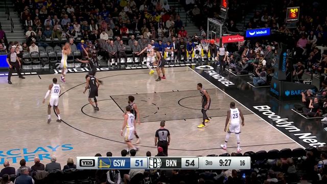 【2024年02月06日 勇士vs篮网集锦】火线火力小小切磋 布里奇斯与库里对轰三分