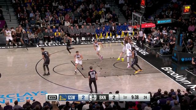 【2024年02月06日 勇士vs篮网集锦】汤普森中投迎射约翰逊 丁威迪三分穿云箭还以颜色