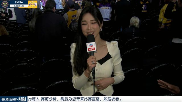 【2024年02月09日 掘金vs湖人集锦】前方连线周玲安：面对最强首发五人组 湖人队能否将曼巴精神带入场上