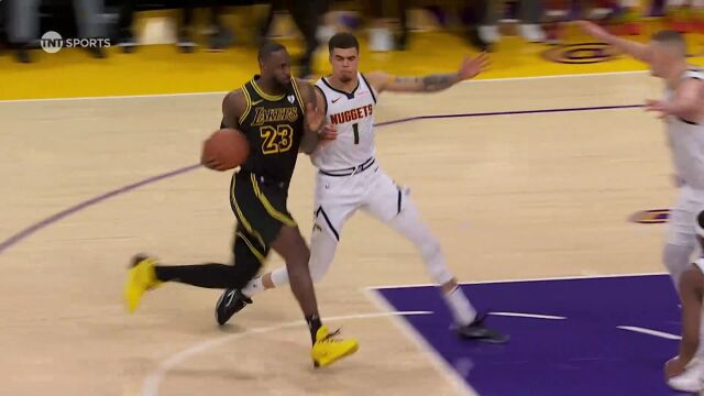 【2024年02月09日 掘金vs湖人集锦】真打不了啊！浓眉低位强攻约基奇 被一掌帽翻