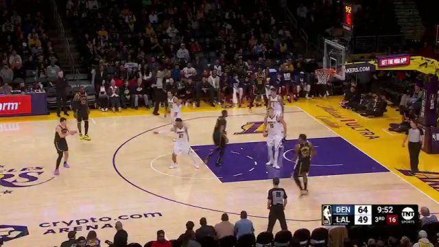 【2024年02月09日 掘金vs湖人集锦】手感一来一投就是一连串 詹姆斯连投三分提振士气