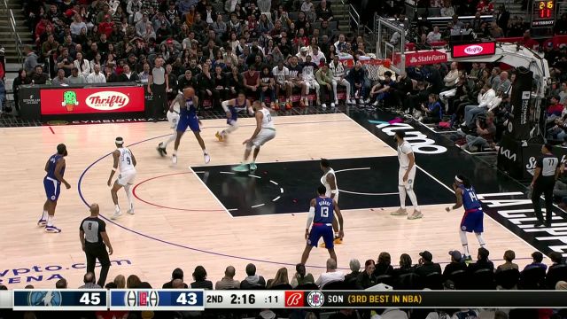 【2024年02月13日 森林狼vs快船集锦】防守是必不可少的重要因素 麦克丹尼尔斯黄雀在后大帽扇飞莱昂纳德