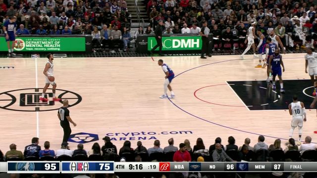 【2024年02月13日 森林狼vs快船集锦】没有人护框是不行的 纳兹-里德突破上篮轻松随意