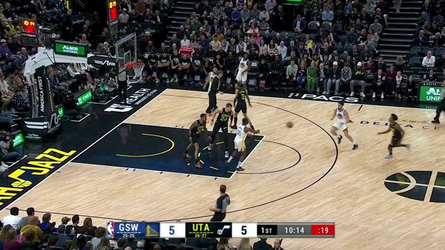 【2024年02月13日 勇士vs爵士集锦】全员发力打出流畅进攻 克莱连线格林空位三分稳稳命中