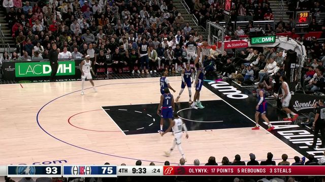 【2024年02月13日 森林狼vs快船集锦】一寸长一寸强！戈贝尔双手暴扣有效惩罚五小阵容