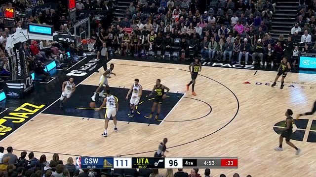 【2024年02月13日 勇士vs爵士集锦】勇士129-107爵士 库里末节轰下5记三分助球队收割比赛