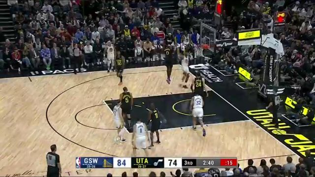 【2024年02月13日】NBA常规赛：勇士vs爵士英文原声全场录像回放