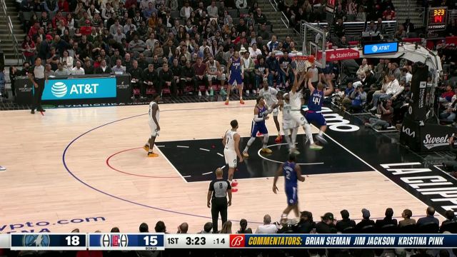 【2024年02月13日 森林狼vs快船集锦】存在感爆棚！爱德华兹连续篮下建功连得4分