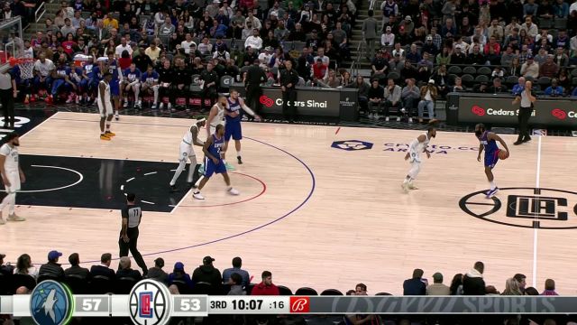 【2024年02月13日 森林狼vs快船集锦】机器人的程序写到了这里 莱昂纳德直杀篮下打成2+1