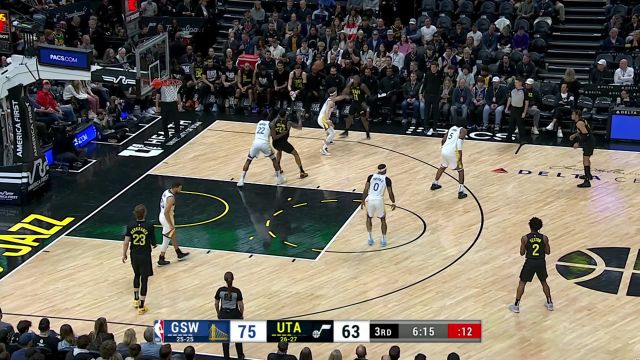 【2024年02月13日 勇士vs爵士集锦】科林斯避重就轻送妙传 马尔卡宁禁区接球暴扣不费吹灰之力