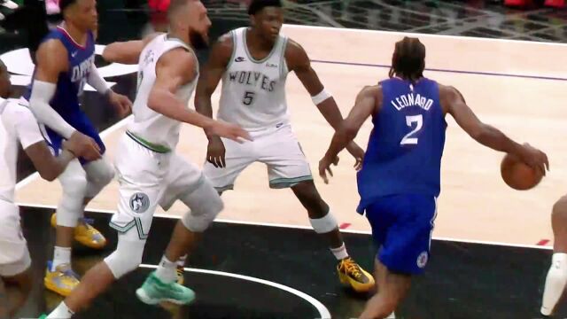 【2024年02月13日 森林狼vs快船集锦】技惊四座！乔治背运晃倒华子+空中拉杆挑战戈贝尔