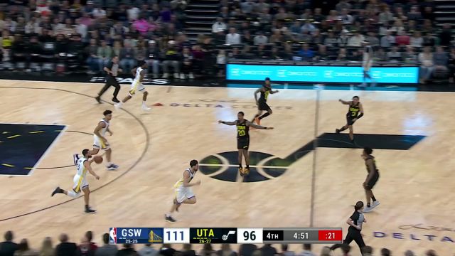 【2024年02月13日 勇士vs爵士集锦】刻入灵魂的技能 库里外线超远三分一箭穿心