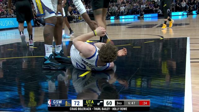 【2024年02月13日 勇士vs爵士集锦】将内线搅个天翻地覆 科林斯翻身抛投轻松拿下两分