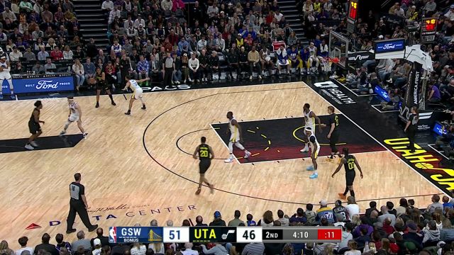 【2024年02月13日 勇士vs爵士集锦】乔治假突真传吸引火力 马尔卡宁接球暴扣轰破禁区