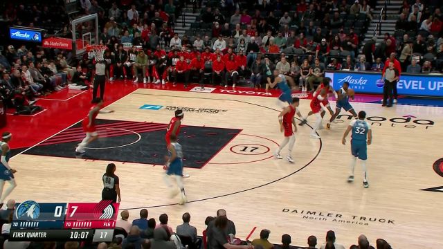 【2024年02月14日 森林狼vs开拓者集锦】过年吃顿饺子 爱德华兹弧顶三分架炮应声入网