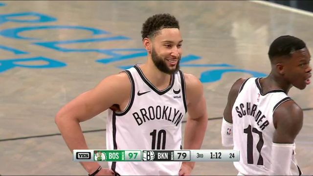 【2024年02月14日】NBA常规赛：凯尔特人vs篮网第3节英文原声录像回放