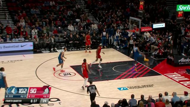 【2024年02月14日 森林狼vs开拓者集锦】最好的进攻就是防守！爱德华兹生断亨德森双手重扣给新秀好好上了一课