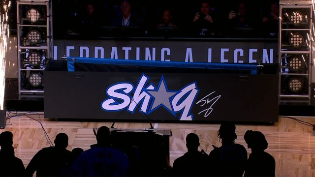 【2024年02月14日 雷霆vs魔术集锦】伟大无需多言！大鲨鱼奥尼尔魔术32号球衣退役点燃全场