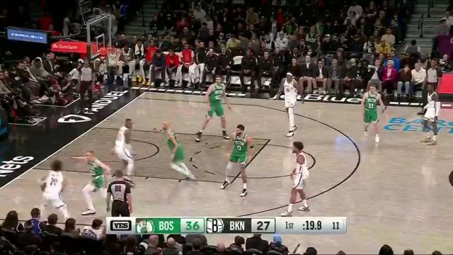 【2024年02月14日】NBA常规赛：篮网vs凯尔特人第1节中文解说录像回放