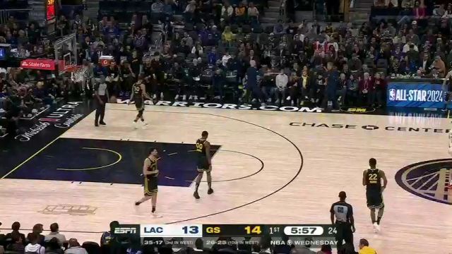 【2024年02月15日 快船vs勇士集锦】声音真清脆！乔治轻巧中投皮球乖乖入网