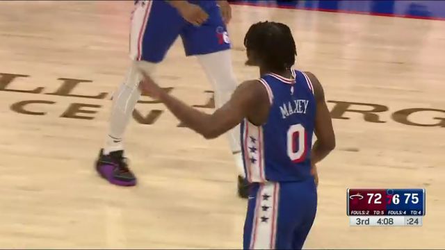 【2024年02月15日】热火vs76人第3节英文原声录像回放