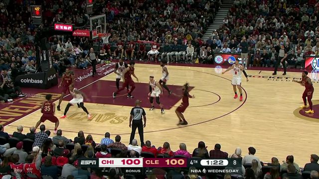 【2024年02月15日 公牛vs骑士集锦】场面异常焦灼！加兰窒息时刻后撤步三分怀特力克回应扳平比分