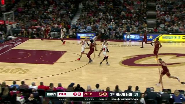 【2024年02月15日 公牛vs骑士集锦】手感热得发烫！米切尔外线干拔三分颜射防守