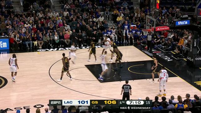 【2024年02月15日 快船vs勇士集锦】每次都是关键时刻！鲍威尔末节4记三分频频助队反超