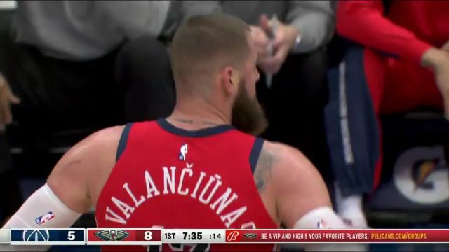 【2024年02月15日】奇才vs鹈鹕第1节英文原声录像回放