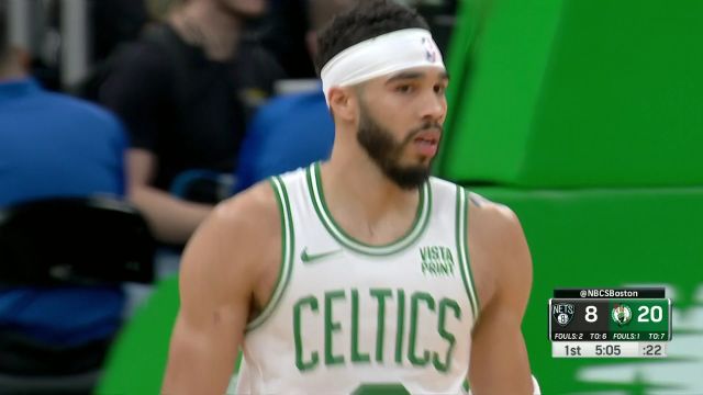 【2024年02月15日 篮网vs凯尔特人集锦】默契连线！塔图姆连续送出助攻 波神篮下疯狂吃饼凿穿内线