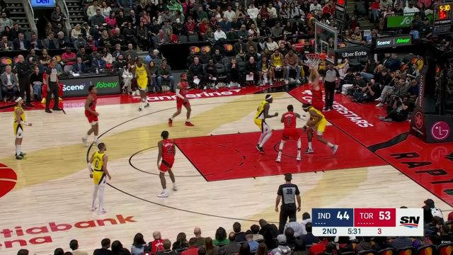 【2024年02月15日 步行者vs猛龙集锦】把这当成扣篮大赛了！ 以赛亚-杰克逊内线得吃得喝连续暴扣