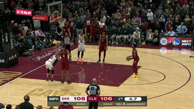 【2024年02月15日 公牛vs骑士集锦】稳定发挥！米切尔决胜时刻两罚两中杀死比赛悬念