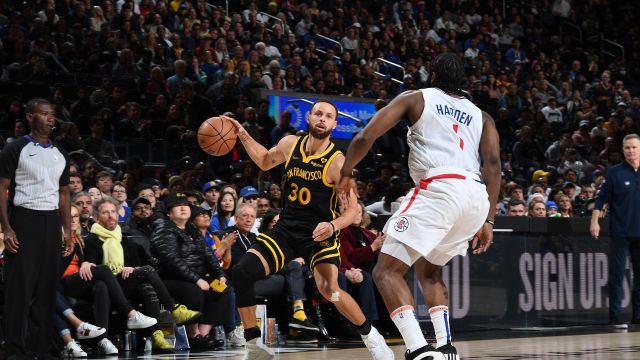 【2024年02月15日 快船vs勇士集锦】快船vs勇士五佳球 哈登超远三分库里2+1振臂欢呼