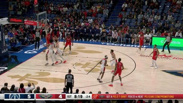 【2024年02月15日 奇才vs鹈鹕集锦】琼斯吸引双人包夹 大瓦兰如入无人之境暴力隔扣