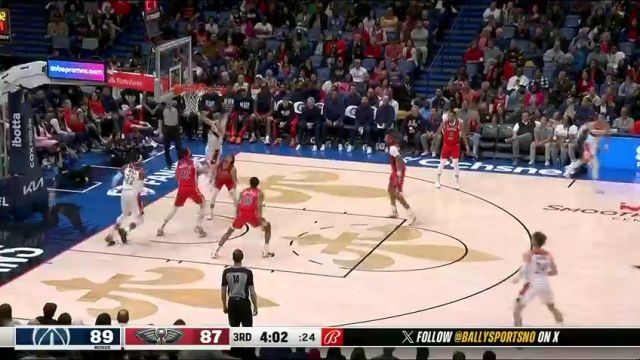 【2024年02月15日】奇才vs鹈鹕第3节英文原声录像回放