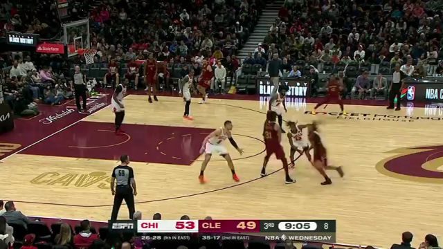 【2024年02月15日】公牛vs骑士第3节英文原声录像回放